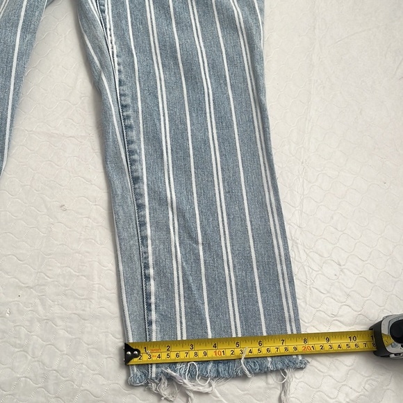 PacSun blue and white pinstripe high rise straight jeans - Picture 11 of 12